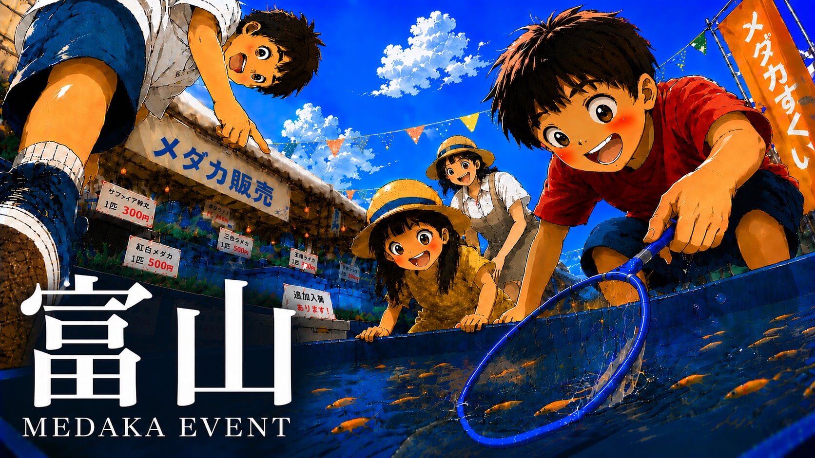 富山県で開催するメダカ販売イベントのアイキャッチ画像