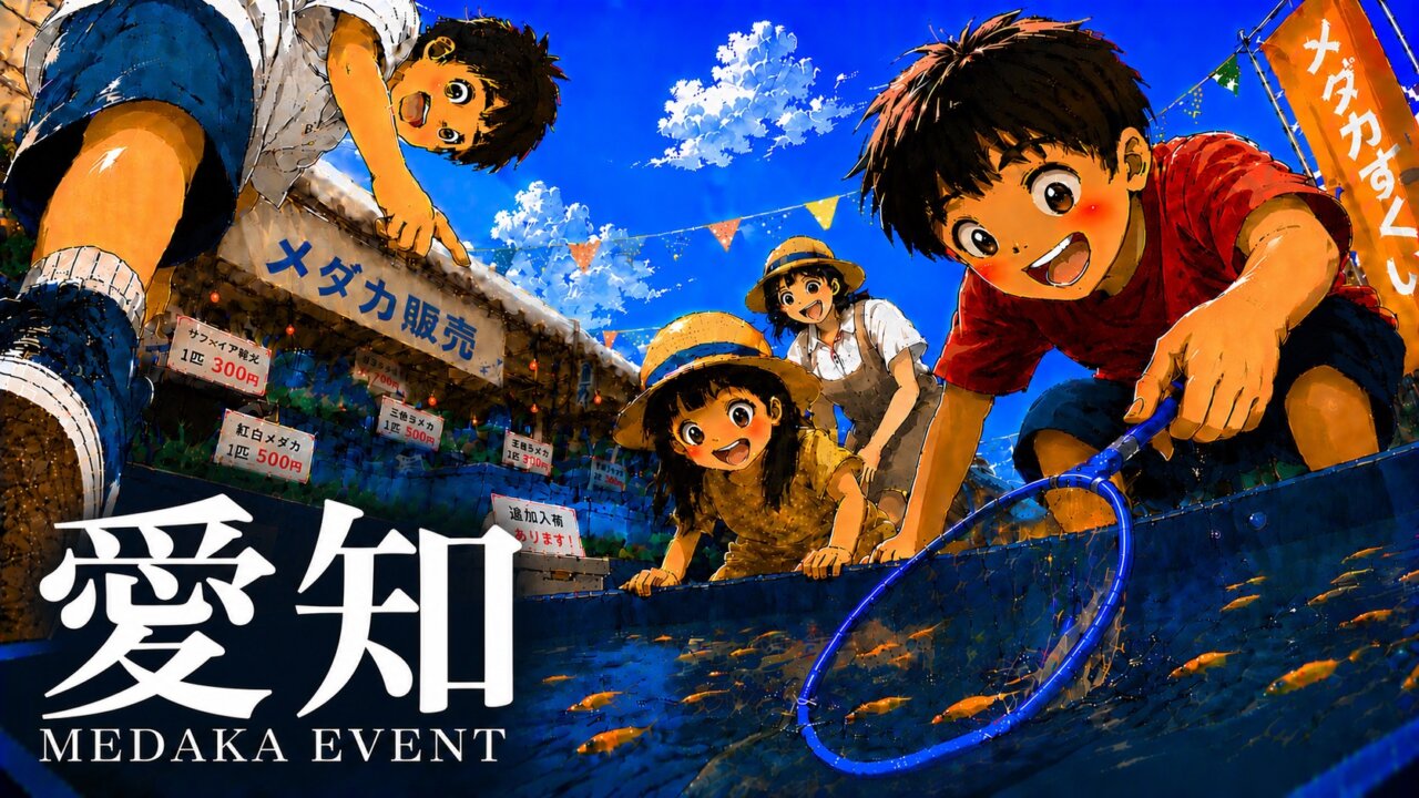 愛知県で開催するメダカ販売イベントのアイキャッチ画像