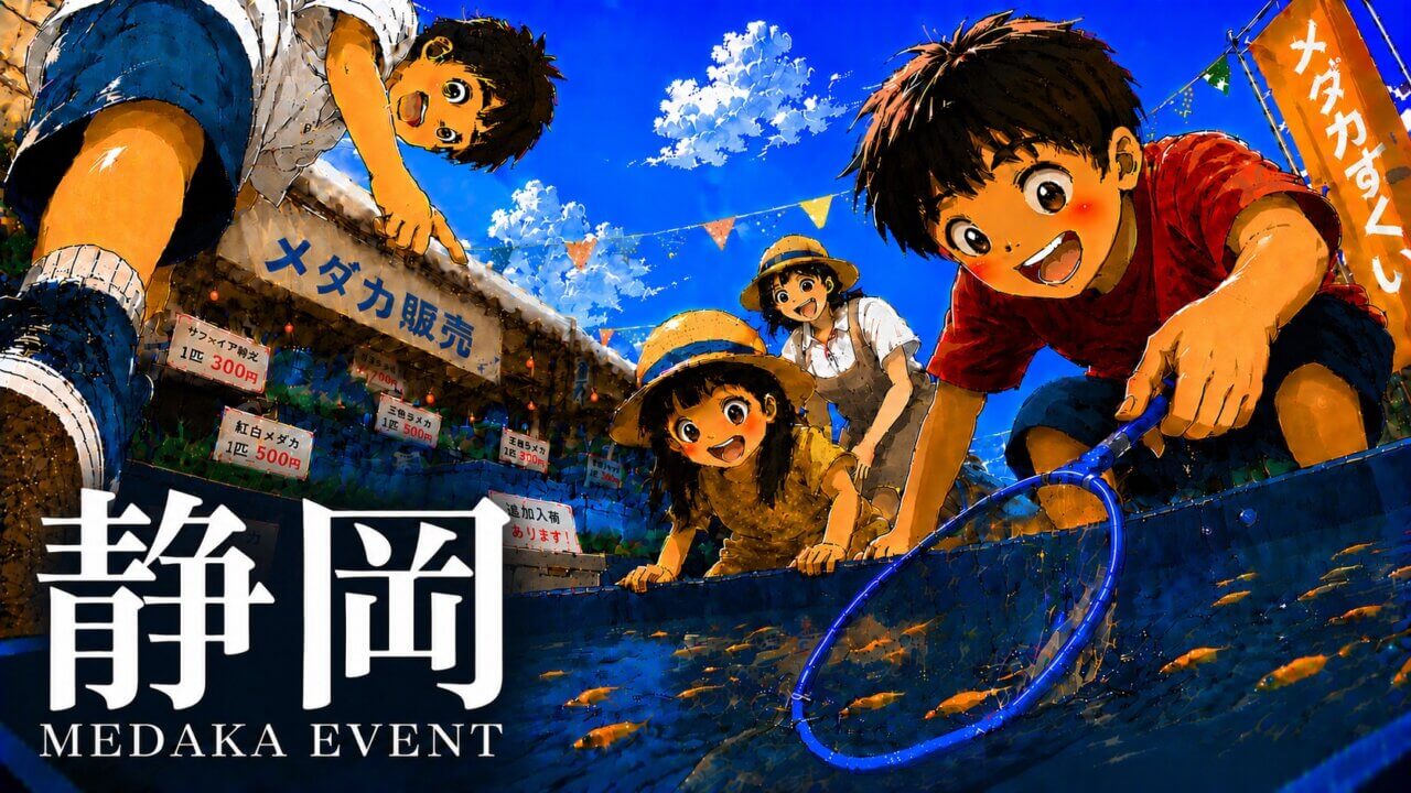 静岡県で開催するメダカ販売イベントのアイキャッチ画像