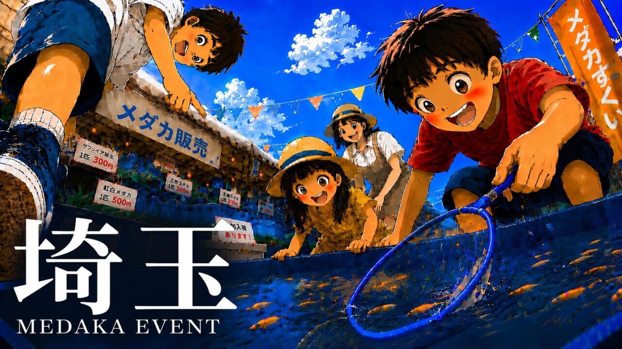 埼玉県で開催するメダカ販売イベントのアイキャッチ画像
