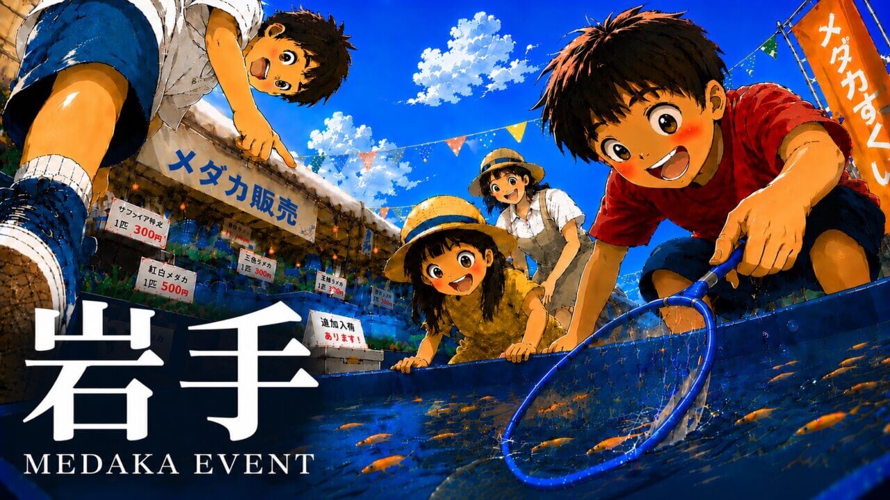岩手県で開催するメダカ販売イベントのアイキャッチ画像