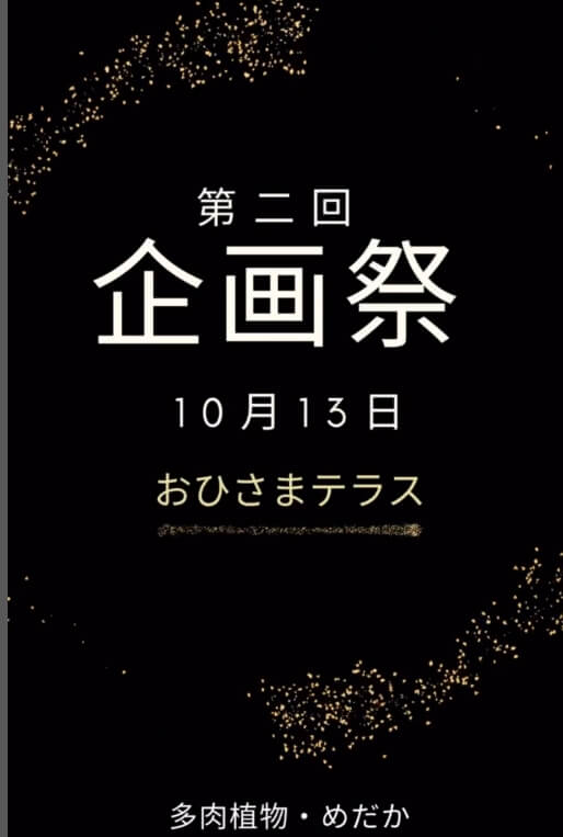 メダカ販売イベントのチラシ(2024年10月開催)