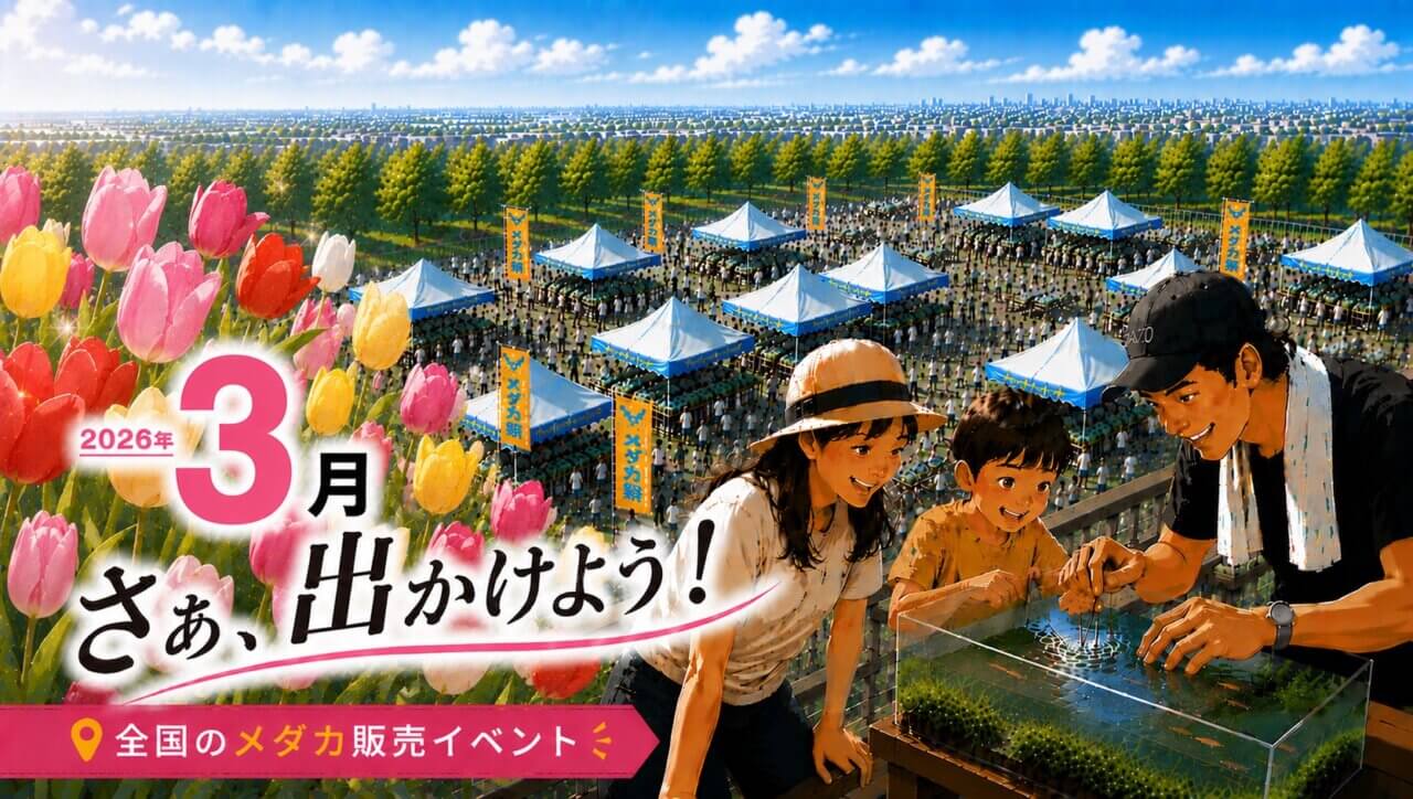 2026年3月開催のメダカイベントのアイキャッチ画像