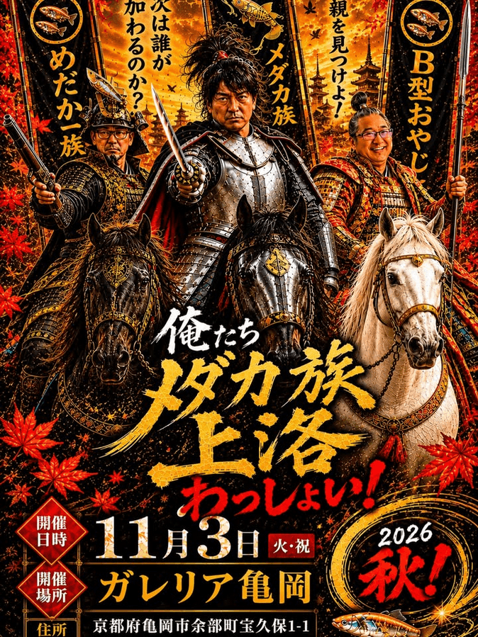 ガレリア亀岡でのメダカイベント(2026年11月)