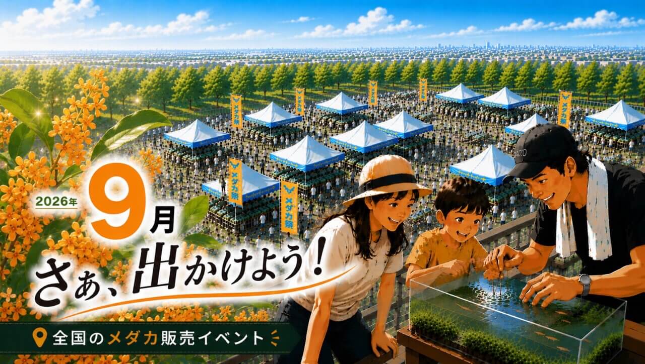 2026年9月開催のメダカ販売イベントのアイキャッチ