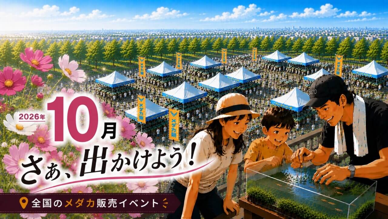 2026年10月開催のメダカ販売イベントのアイキャッチ