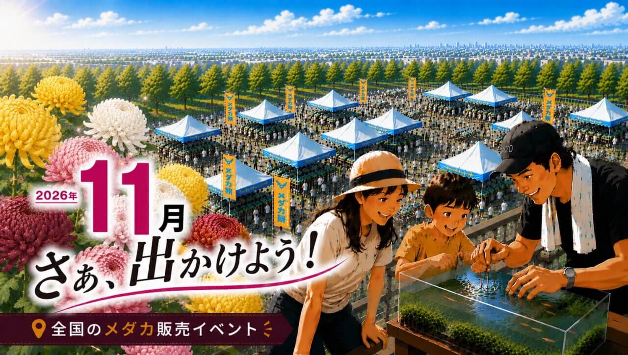2026年11月開催のメダカ販売イベントのアイキャッチ