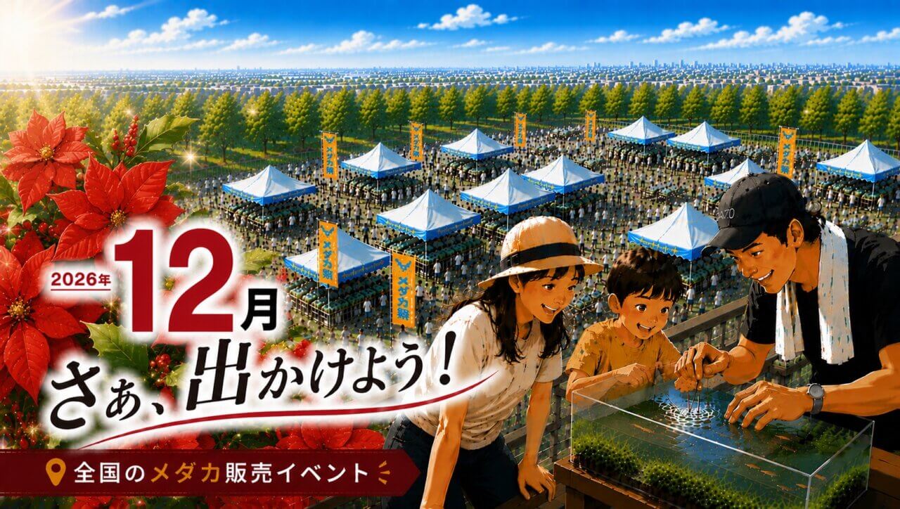 2026年12月開催のメダカ販売イベントのアイキャッチ