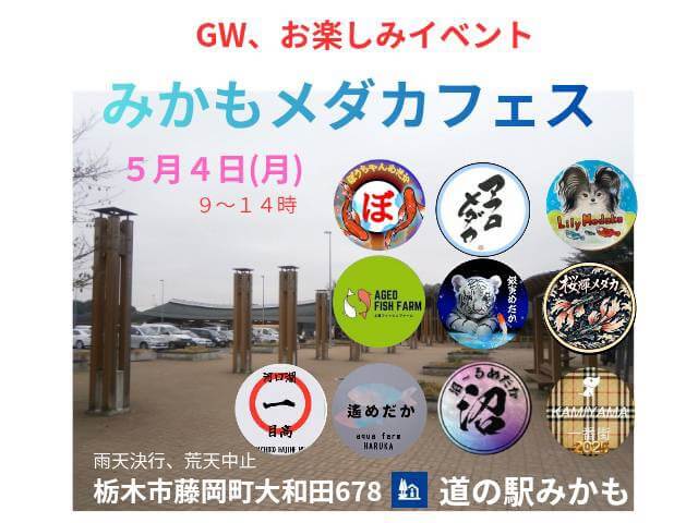 メダカ販売イベントのフライヤー広告(2026年5月