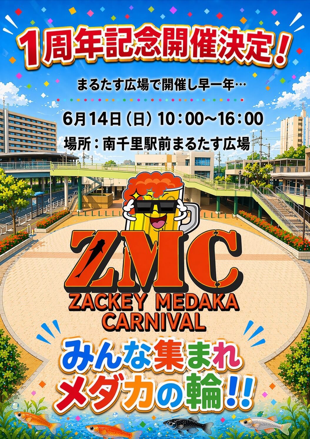 メダカ販売イベントのフライヤー広告(2026年5月