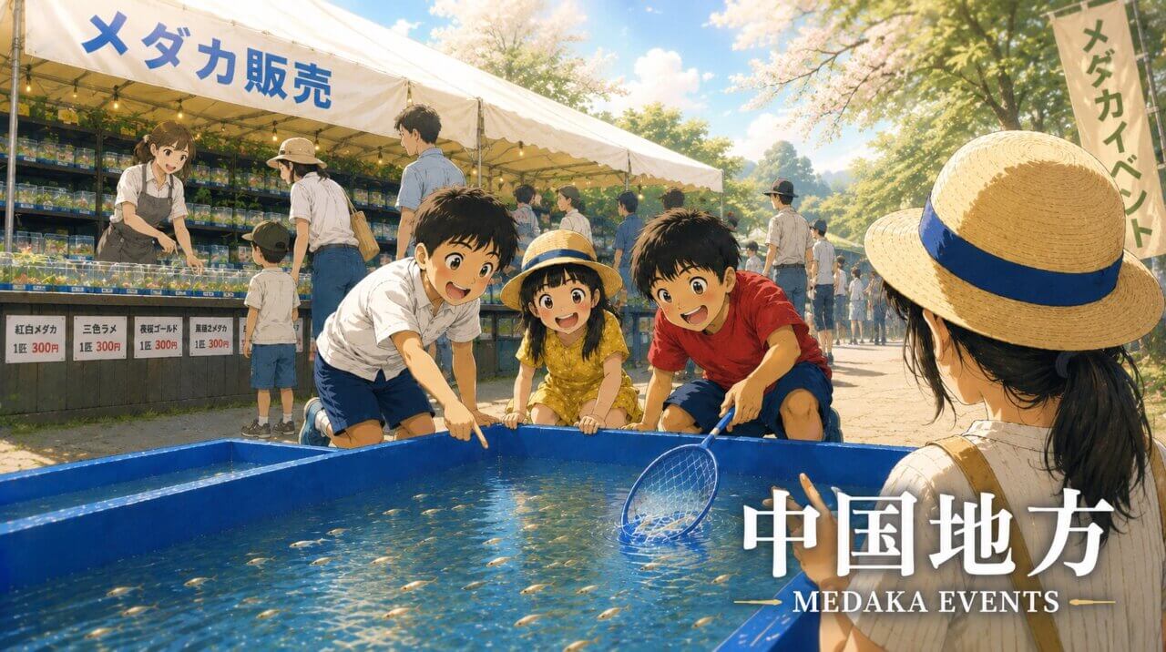 岡山県.広島県.鳥取県.島根県.山口県で開催されているメダカイベントのまとめ情報へのアイキャッチ画像