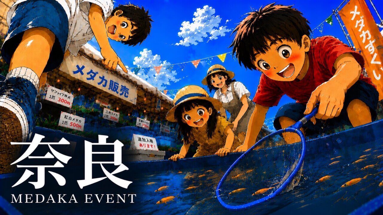 奈良県で開催するメダカ販売イベントのアイキャッチ画像