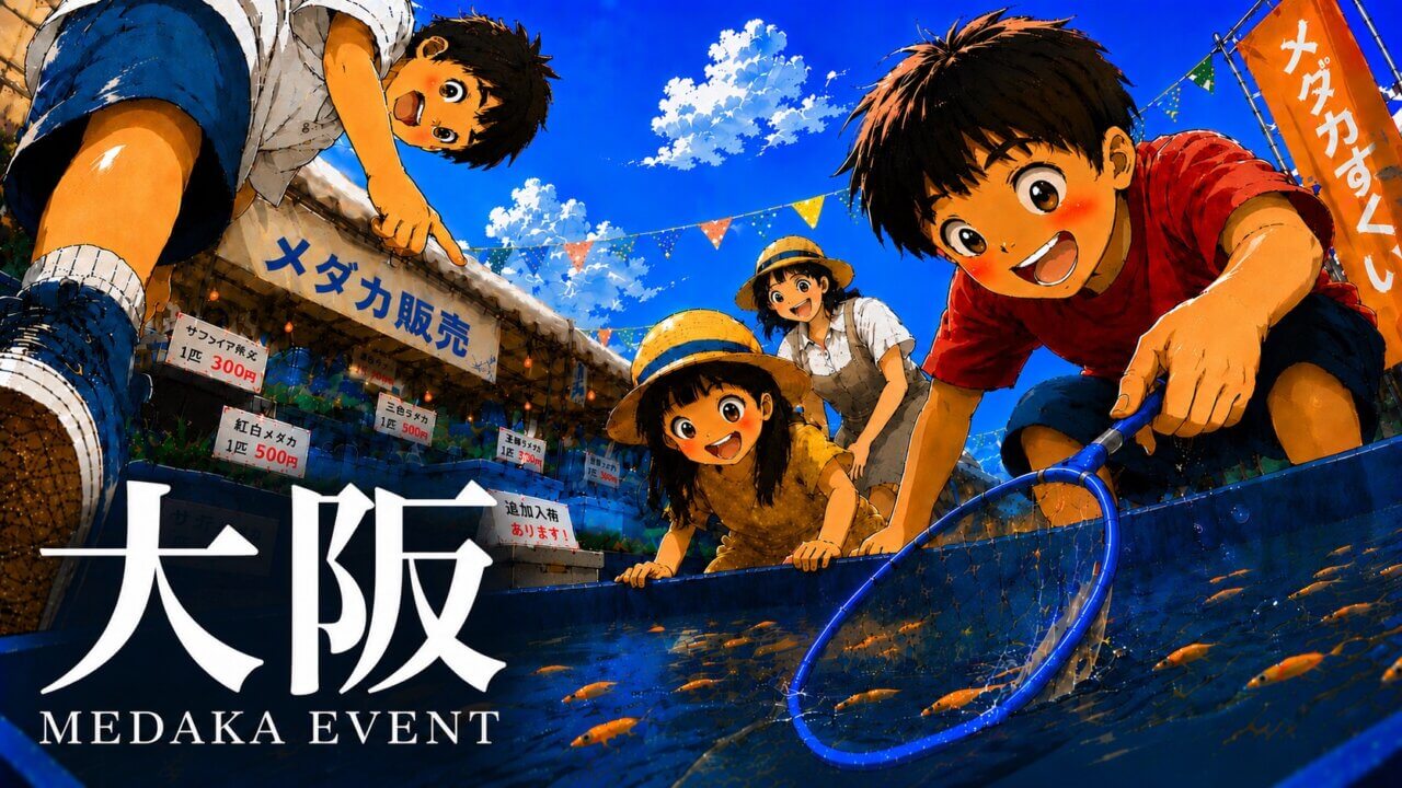 大阪府で開催するメダカ販売イベントのアイキャッチ画像