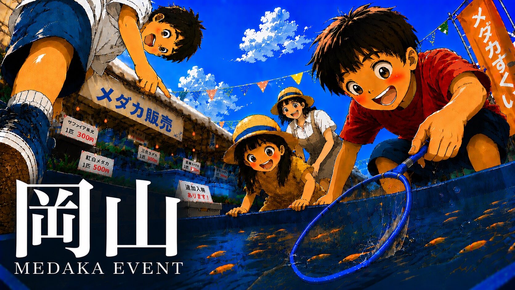 岡山県で開催するメダカ販売イベントのアイキャッチ画像