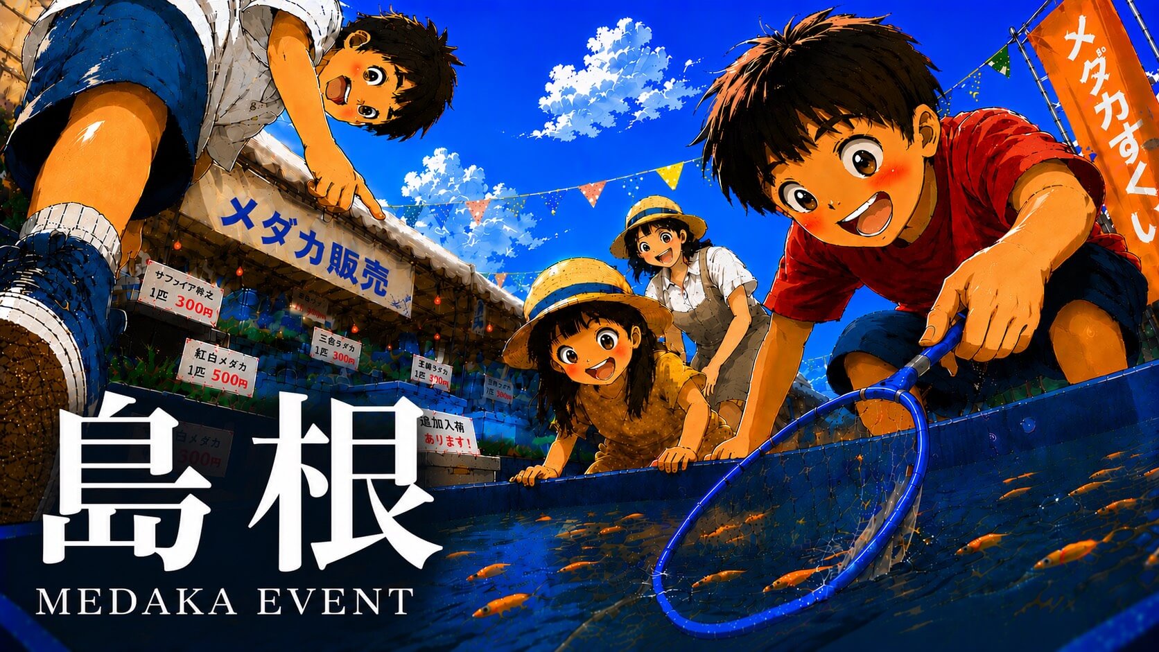 島根県で開催するメダカ販売イベントのアイキャッチ画像
