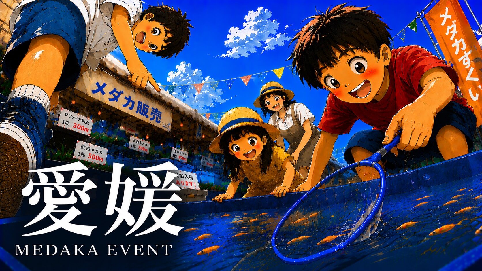 愛媛県で開催するメダカ販売イベントのアイキャッチ画像