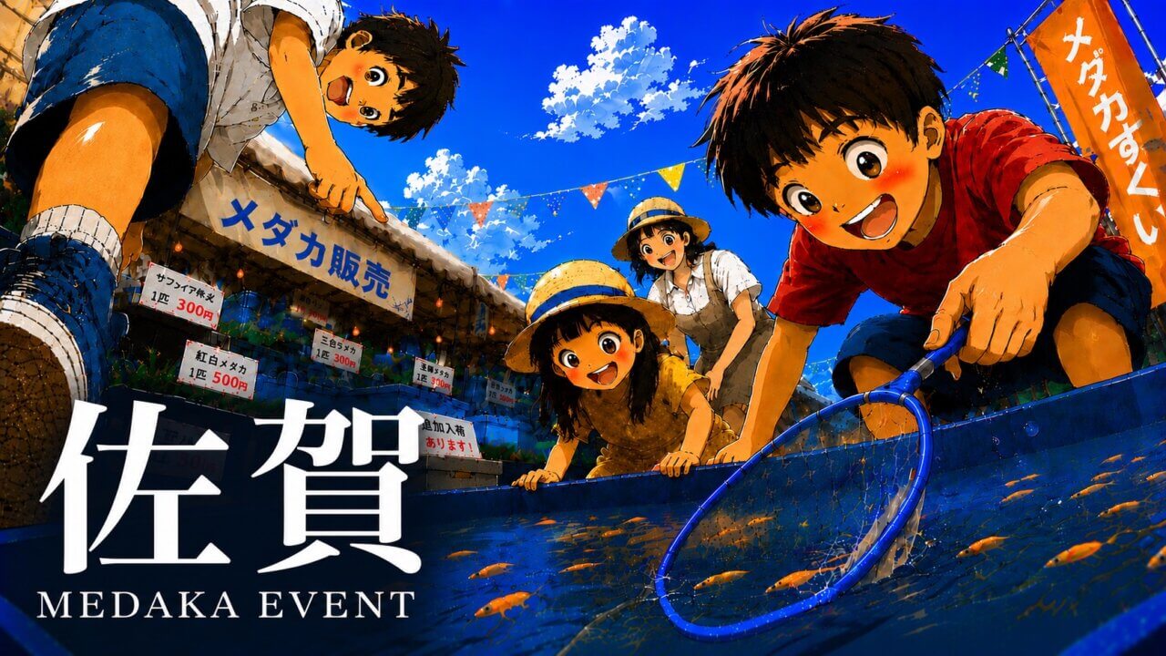 佐賀県で開催するメダカ販売イベントのアイキャッチ画像