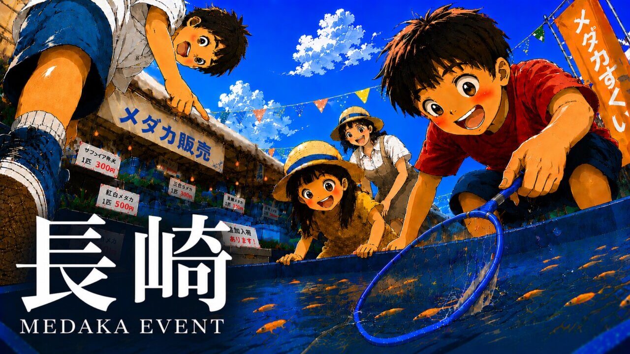 長崎県で開催するメダカ販売イベントのアイキャッチ画像