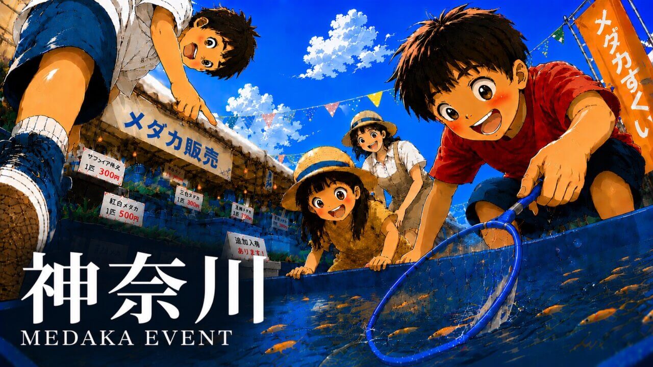 神奈川県で開催するメダカ販売イベントのアイキャッチ画像